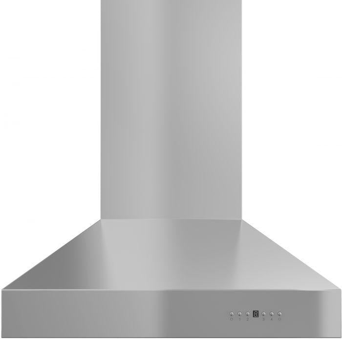 ZLINE 36 in. Wall Mount Range Hood Stainless Steel Ducted with Crown Molding (667CRN-36)