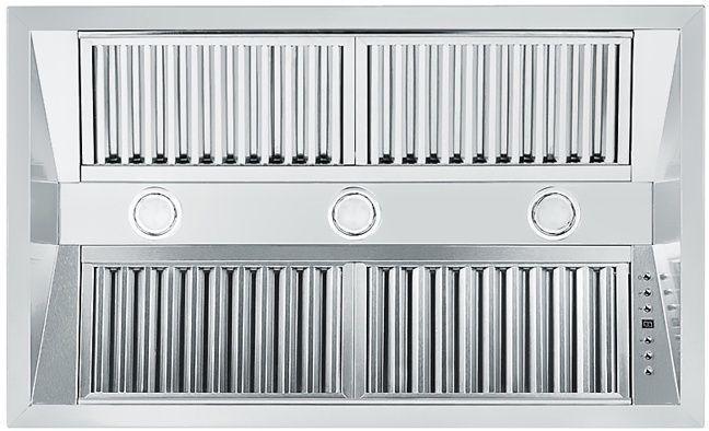 ZLINE 46 in Island Mount Range Hood Insert 21 in Depth Stainless Steel 4-Speed 700 CFM (721i-46)