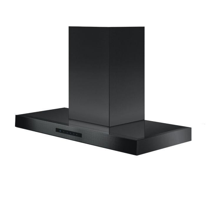 ZLINE 36 Inch Wall Mount Range Hood Convertible Vent Black Stainless Steel 400 CFM (BSKEN-36)