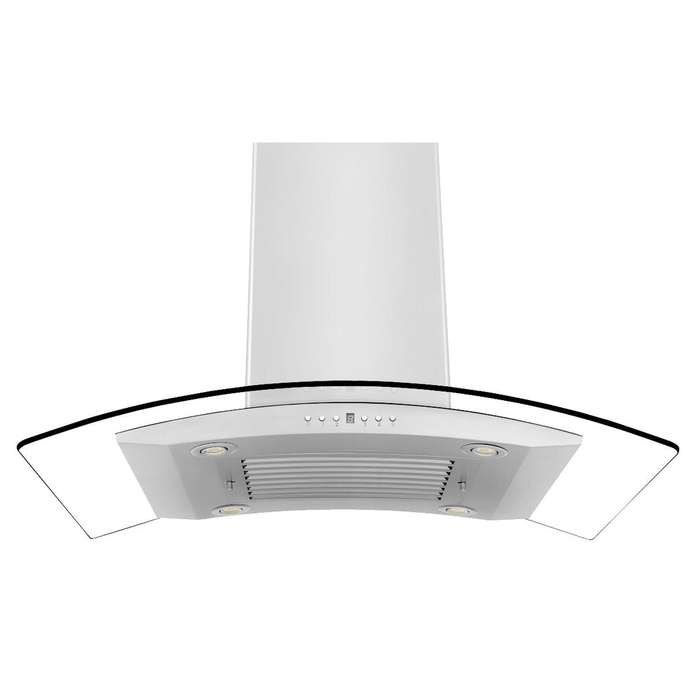 ZLINE 36 in Island Range Hood Stainless Steel 4-Speed Fan LED Lighting (GL14i-36)