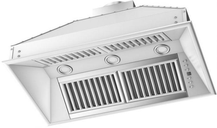 ZLINE 46 in Island Mount Range Hood Insert 21 in Depth Stainless Steel 4-Speed 700 CFM (721i-46)