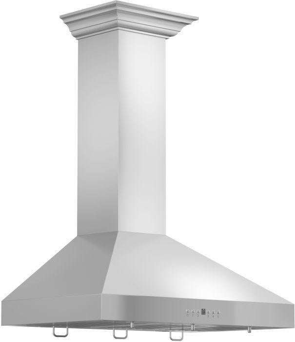 ZLINE 30 in Wall Mount Range Hood Convertible Stainless Steel Crown Molding 400 CFM (KL3CRN-30)