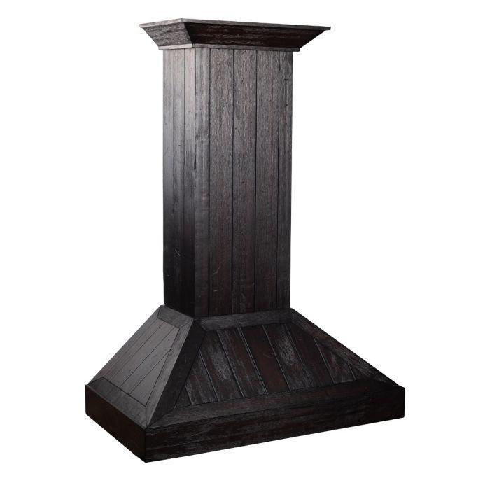 ZLINE 36 Inch Wall Mount Range Hood Rustic Dark Wood Finish (KPDD-36)