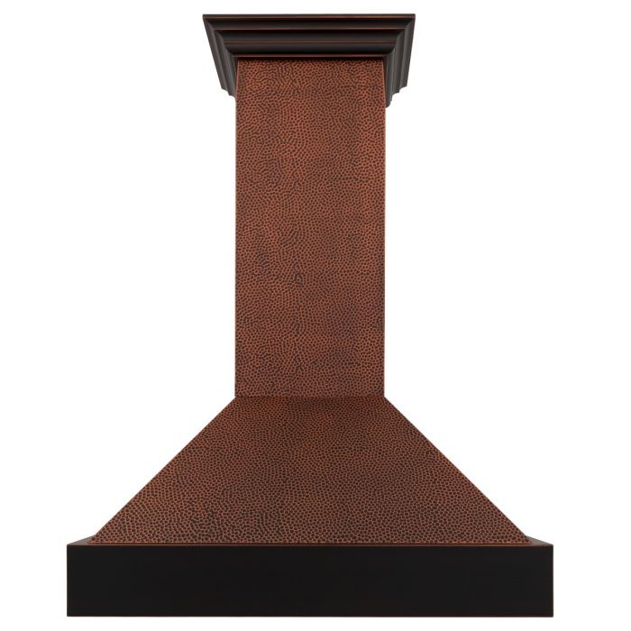 ZLINE 48 in. Wall Mount Range Hood – Hand-Hammered Copper Finish, 4-Speed Ventilation (655-HBXXX-48)