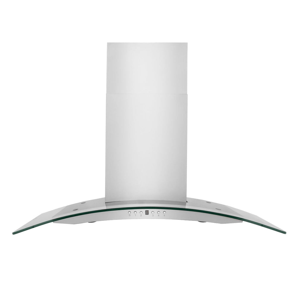 ZLINE 30 in. Wall Mount Range Hood Convertible Vent Stainless Steel & Glass (KN4-30)