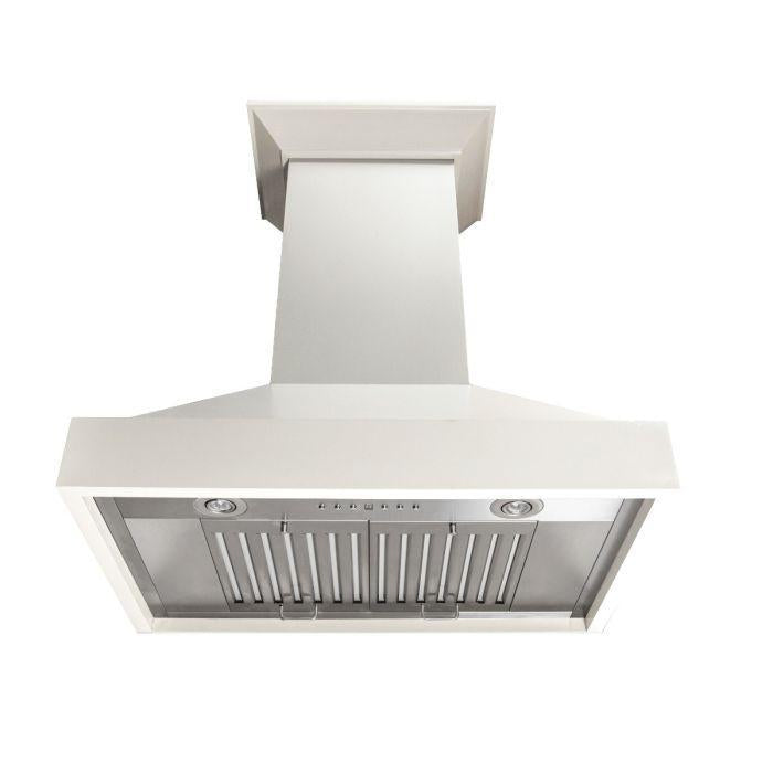 ZLINE 30 in. Wooden Wall Mount Range Hood Cottage White, MODEL KBTT-30