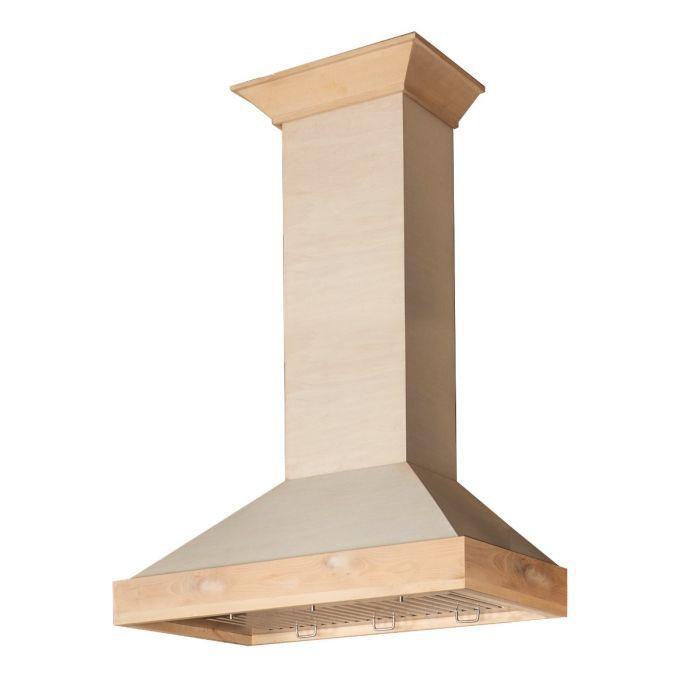 ZLINE 30 Inch Wall Mount Range Hood Unfinished Wood Design (KBUF-30)