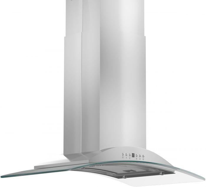 ZLINE 30 in. Island Range Hood Stainless Steel 400 CFM LED Lighting 4-Speed Fan (GL9i-30)