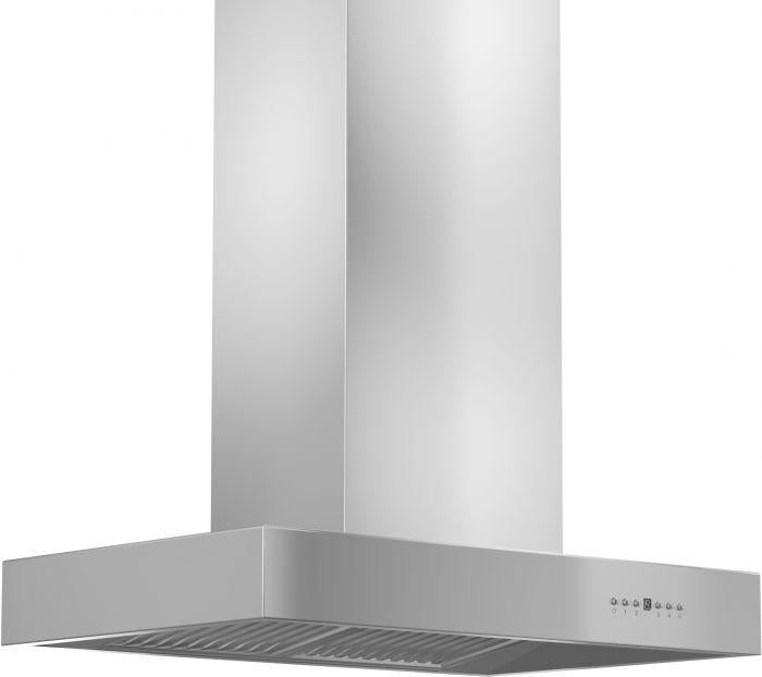 ZLINE 36 Inch Island Mount Range Hood Stainless Steel Ducted Ventilation LED Lighting 400 CFM (KECOMi-36)