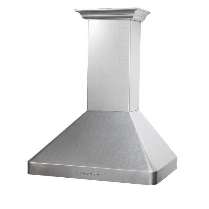 ZLINE 30 in Wall Mount Range Hood Ducted Satin Stainless Steel 400 CFM LED Lighting (8KF2S-30)