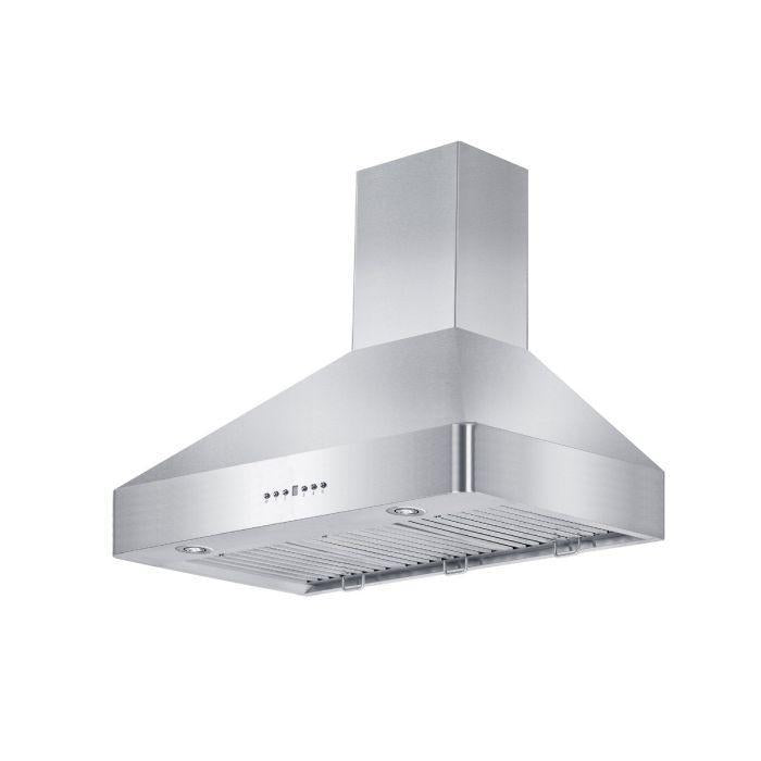 ZLINE 30 in. Wall Range Hood Stainless Steel 400 CFM LED Lighting Dishwasher-Safe Filters (KF2-30)